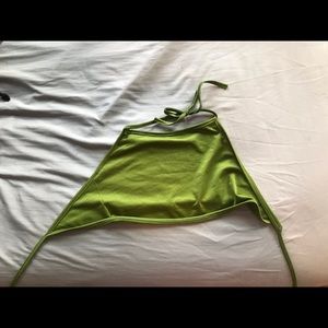 green crop top